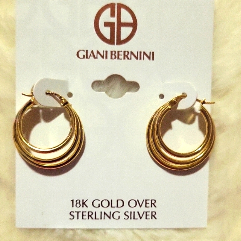 Giani Bernini Gold Triple Hoop Earrings